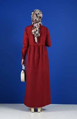فستان أحمر كلاريت 5037-18