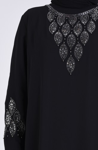 Büyük Beden Taşlı Tunik 1268-02 Siyah