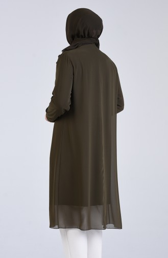 Büyük Beden Taşlı Tunik 1268-05 Haki