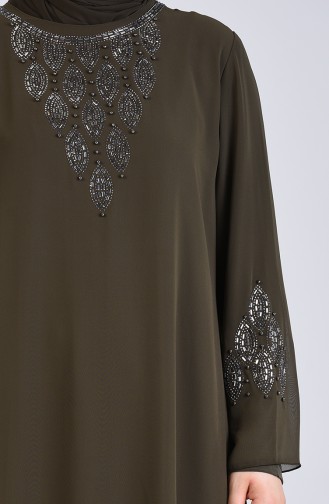 Büyük Beden Taşlı Tunik 1268-05 Haki