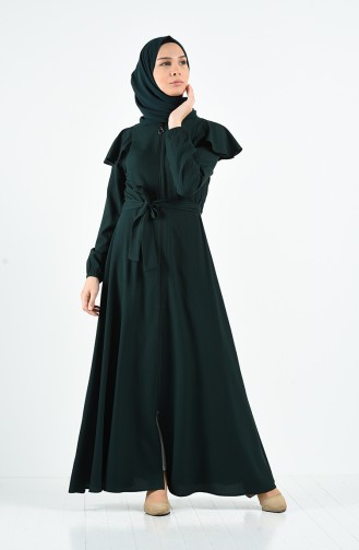 Abayas Vert emeraude 3803-03