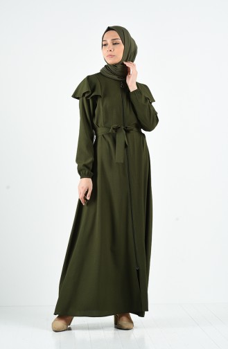 Khaki Abaya 3803-04