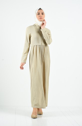 Beige Abaya 3901-08