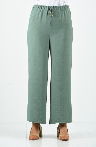 Aerobin Fabric wide-leg Trousers 6002-02 Sea Green 6002-02