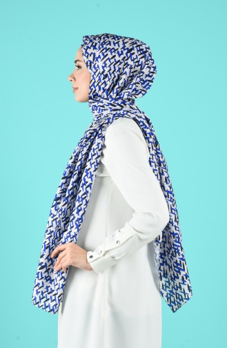 Damla Desenli Şal 13174-04 Krem Saks
