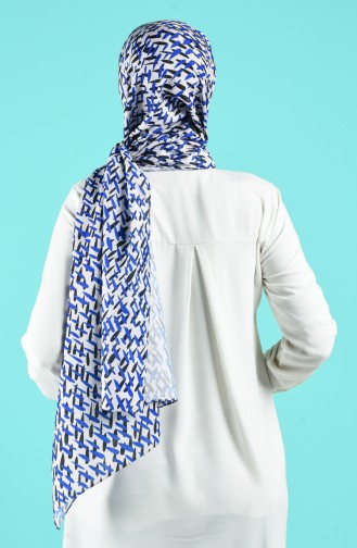 Damla Desenli Şal 13174-04 Krem Saks