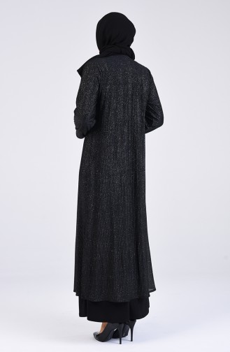 Schwarz Hijab-Abendkleider 4254-03