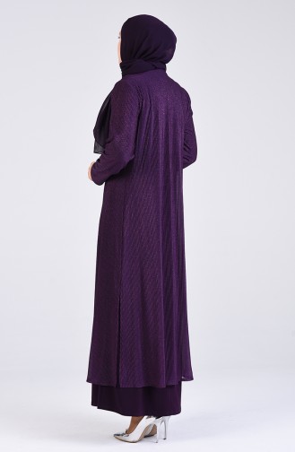 Lila Hijab-Abendkleider 4254-04