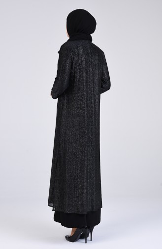 Schwarz Hijab-Abendkleider 4256-03