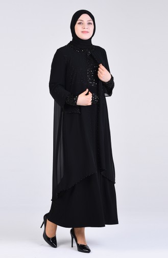 Black İslamitische Avondjurk 3154-01