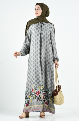 Unreife Mandelgrün Hijab Kleider 8251D-01