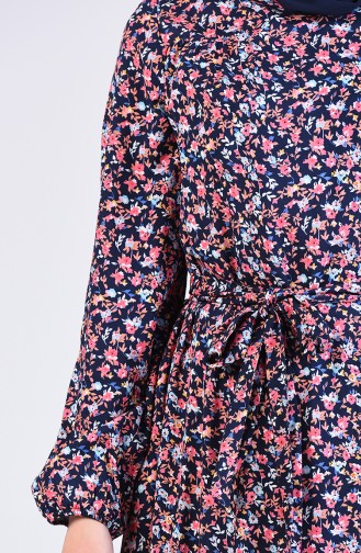 Floral Print Dress 20y3063800-03 Navy Blue 20Y3063800-03