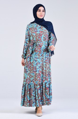 Robe Hijab Turquoise 20Y30638A-01