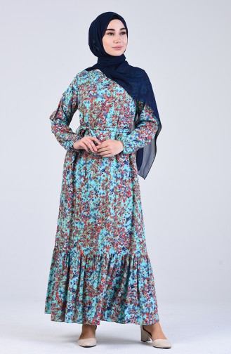 Robe Hijab Turquoise 20Y30638A-01