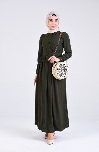 Robe Hijab Khaki Foncé 5644-07