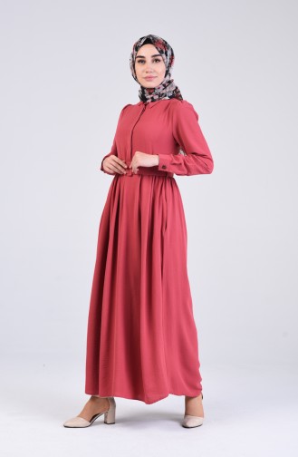 Robe Hijab Rose Pâle 5644-09