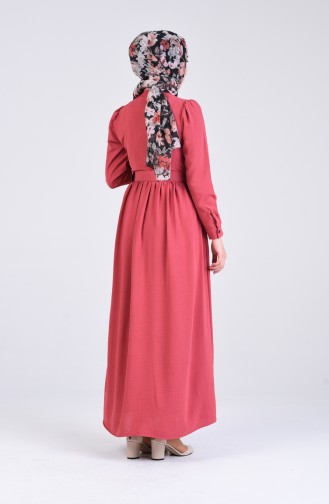 Beige-Rose Hijab Kleider 5644-09