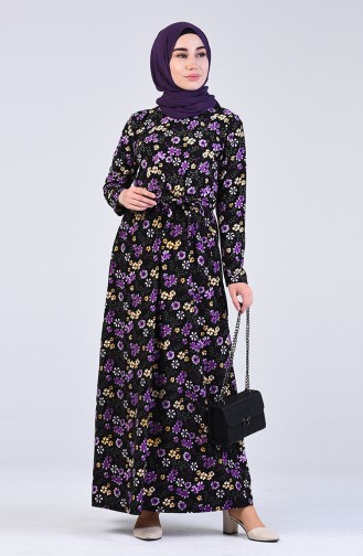 Lila Hijab Kleider 5708S-01