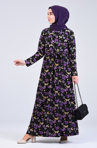 Lila Hijab Kleider 5708S-01