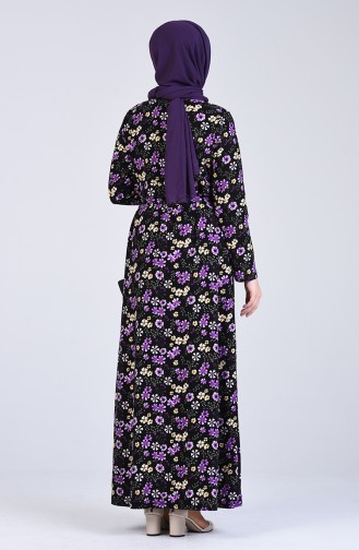Purple Hijab Dress 5708S-01