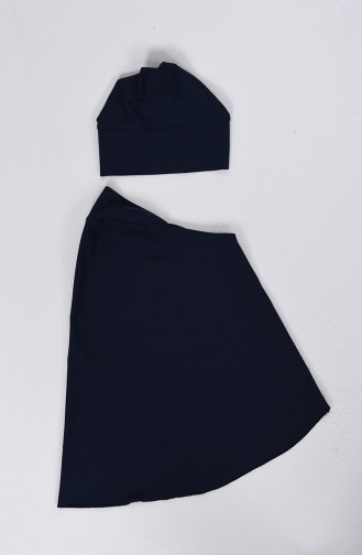 Navy Blue Modest Swimwear 1002-01