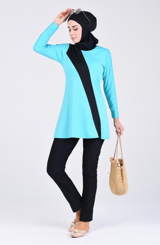 Maillot de Bain Hijab Vert 4444-03