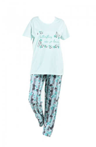 Wassergrün Pyjama 202036-01