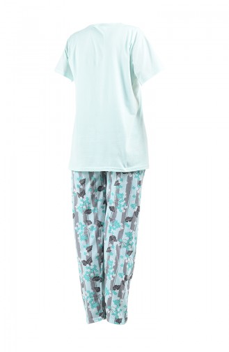 Wassergrün Pyjama 202036-01