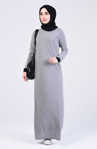 Dark gray İslamitische Jurk 0506-06