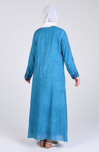 Robe Hijab Turquoise 9595-02