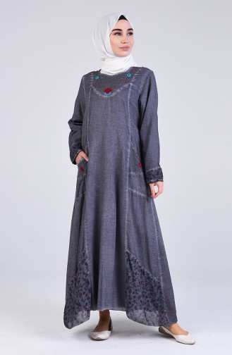 Chile Patterned Dress 9595-05 Anthracite 9595-05