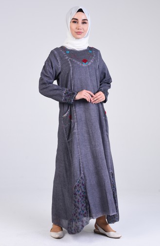Chile Patterned Dress 9595-05 Anthracite 9595-05