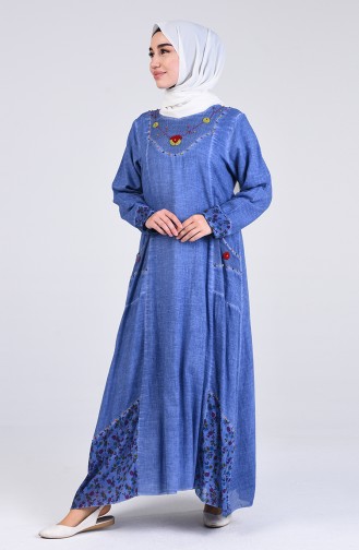 فستان أزرق كحلي 9595-07