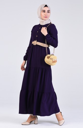 Purple Hijab Dress 5483-13