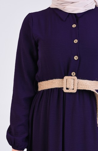 Purple Hijab Dress 5483-13