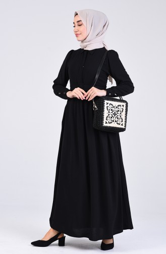 Aerobin Fabric Belt Dress 5644-10 Black 5644-10