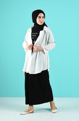 Beli Lastikli Piliseli Etek 0800-03 Siyah