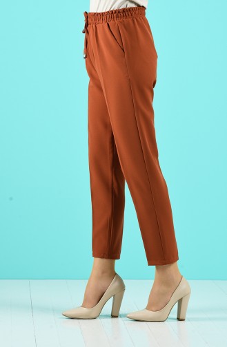 Pants with Elastic waist Pockets 4105-01 Tile 4105-01
