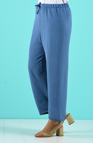 Aerobin Fabric wide Leg Pants 1027-02 Indigo 1027-02