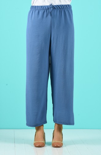 Aerobin Fabric wide Leg Pants 1027-02 Indigo 1027-02