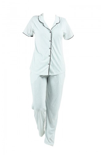 Wassergrün Pyjama 2538-01