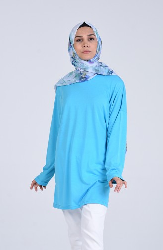 Sweatshirt Turquoise 8135-09