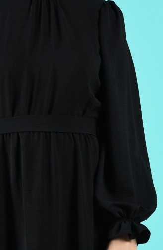 Schwarz Hijab Kleider 12045-01