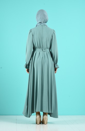 Robe Hijab Vert noisette 12045-04