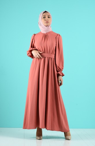 Robe Hijab Rose Pâle 12045-05