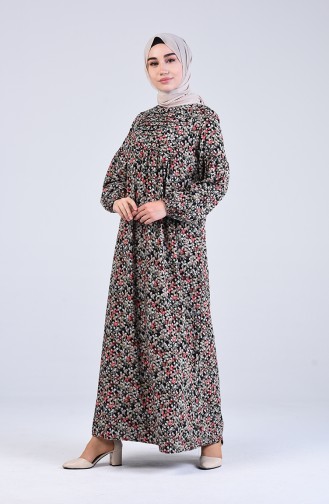 Coral Hijab Dress 8081-02