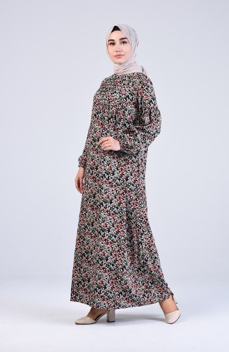 Coral Hijab Dress 8081-02