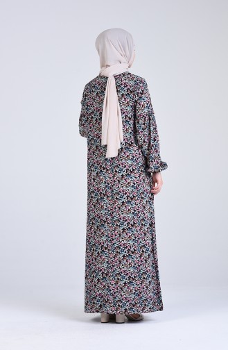 Dunkelblau Hijab Kleider 8081-03