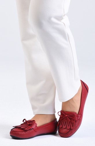 Red Woman Flat Shoe 0126-04