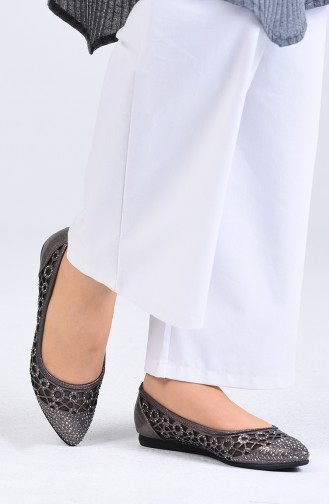 Ballerine Pour Femme Platine 1002-03